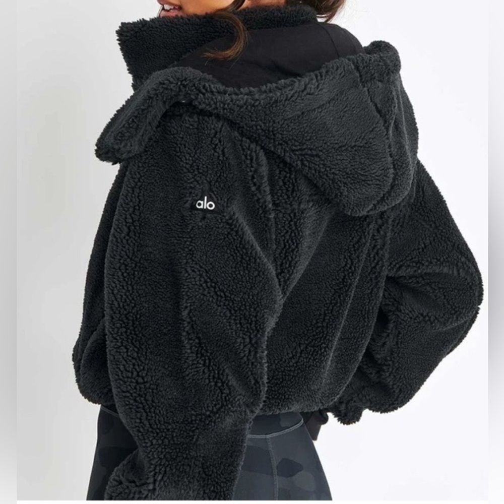 Alo Foxy Black Sherpa Jacket XS